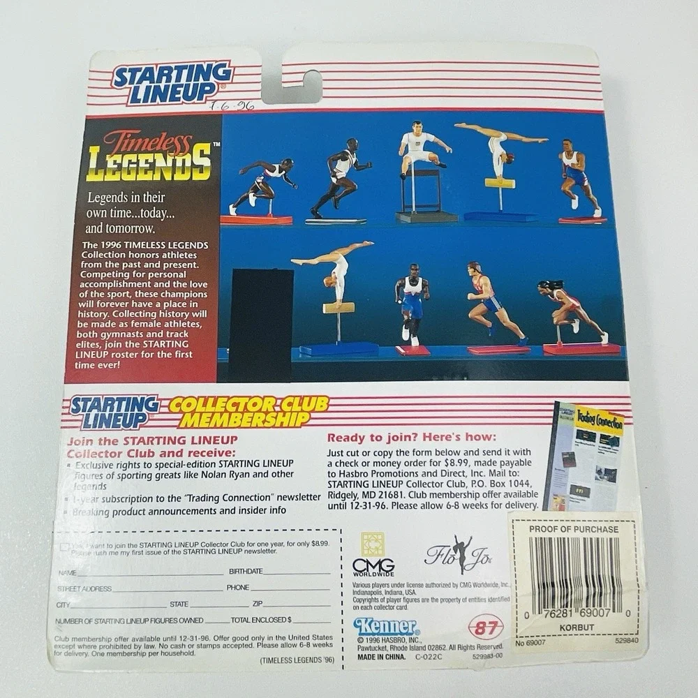 Starting Lineup Action Figure Timeless Legends Olga Korbut Kenner 1996
